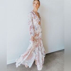 Untamed Petals - Hilton Cut-Out Dress Paisley